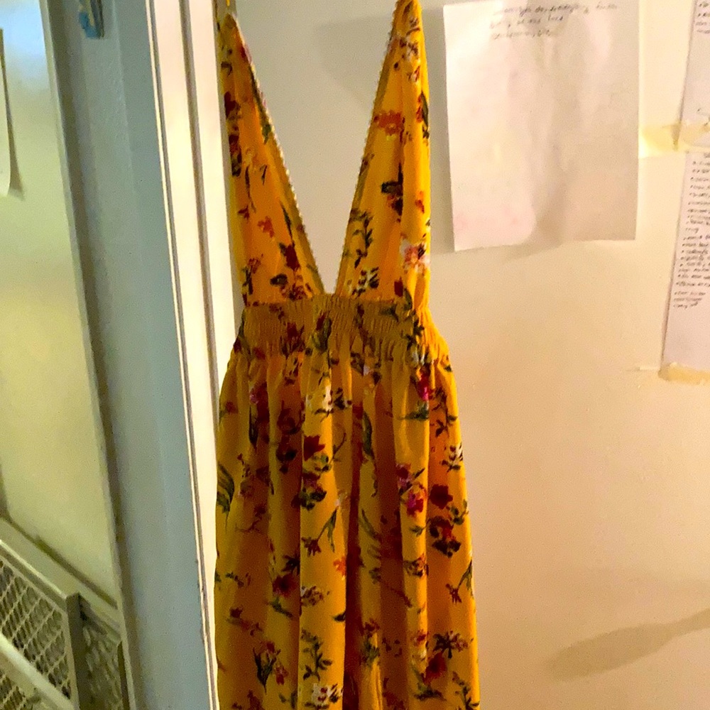 Long summer floral dress or cover up